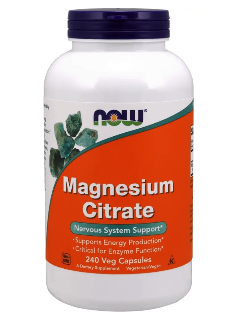 NOW FOODS Citrát horečnatý 400 mg - 240 vegánskych kapsúl