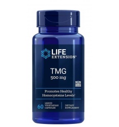 Life Extension TMG 500 mg (primovaný homocysteínový hladín) - 60 vegetariánskych kapsúl