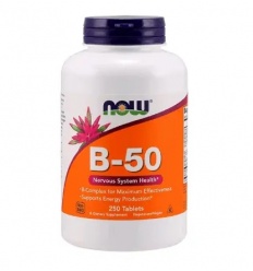 NOW FOODS Vitamín B-50 (vitamín B-50) - 250 vegánskych tabliet