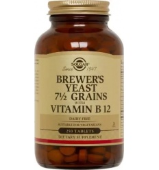 Pivo kvasnice SOLGAR s vitamínom B12 - 250 vegetariánskych tabliet