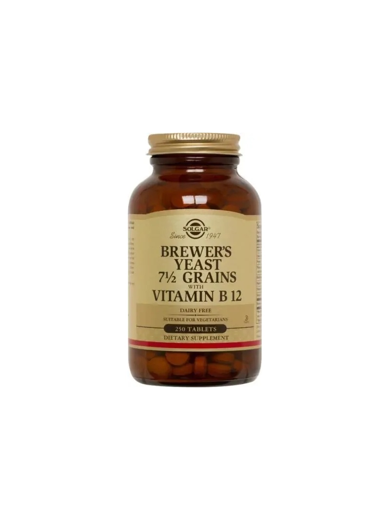 Pivo kvasnice SOLGAR s vitamínom B12 - 250 vegetariánskych tabliet