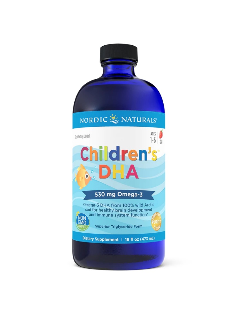 Nordic Naturals Detská DHA (Omega-3 pre deti) 530 mg – 473 ml Jahoda