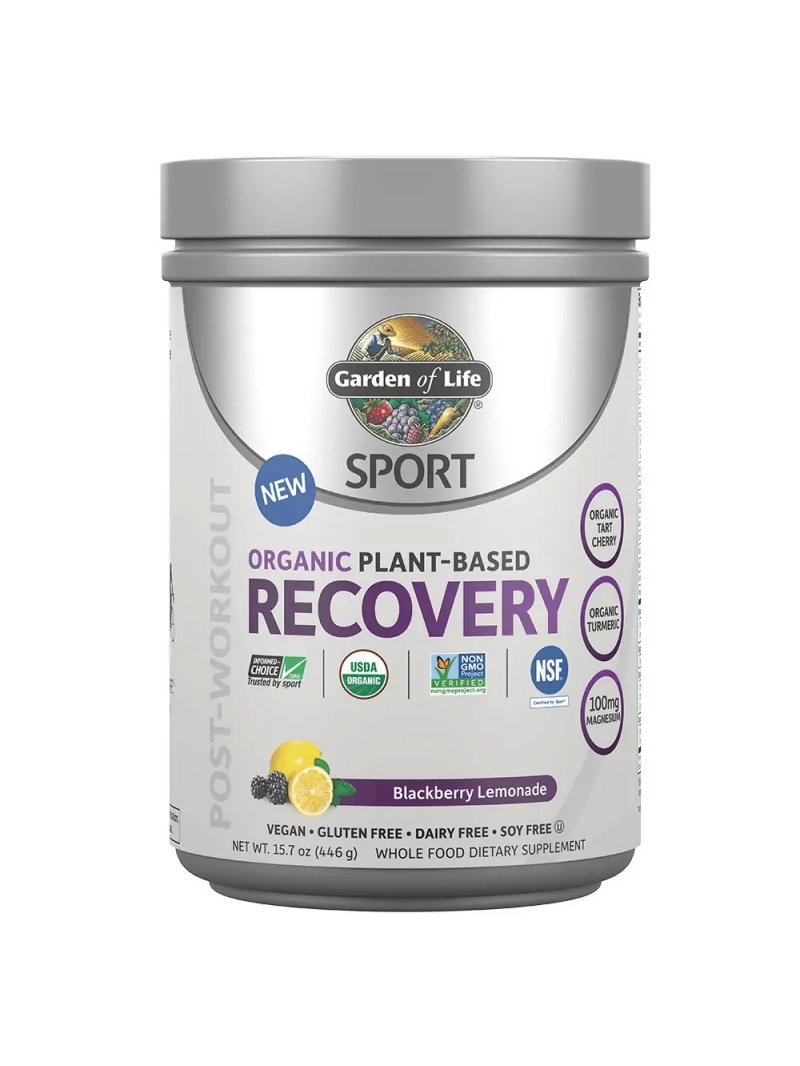 GARDEN OF LIFE SPORT SPORT Organic Plant-Based Recovery (NSF Certified for Sport Vegan Post-Workout) 446 g Blackberry Limonade