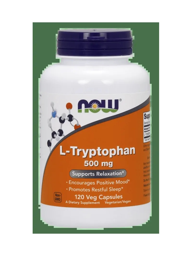 NOW FOODS L-tryptofán 500 mg – 120 vegánskych kapsúl