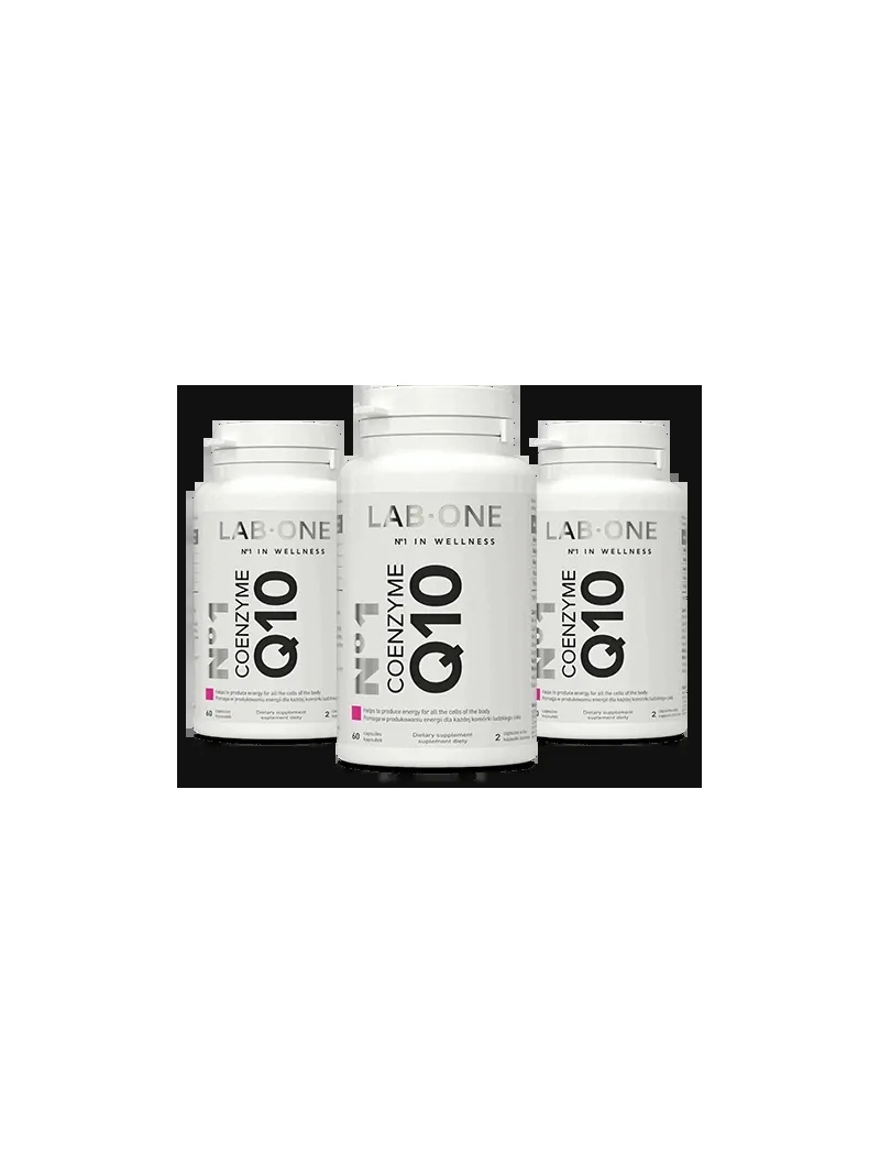 LAB ONE N°1 Koenzým Q10 – CoQ10 (sada koenzýmu Q10, 3 balenia) – 3 x 60 vegánskych kapsúl