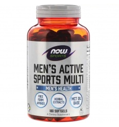 NOW SPORTS Pánske aktívne športové multi (Multivitamín pre mužov) 90 mäkkých gélov