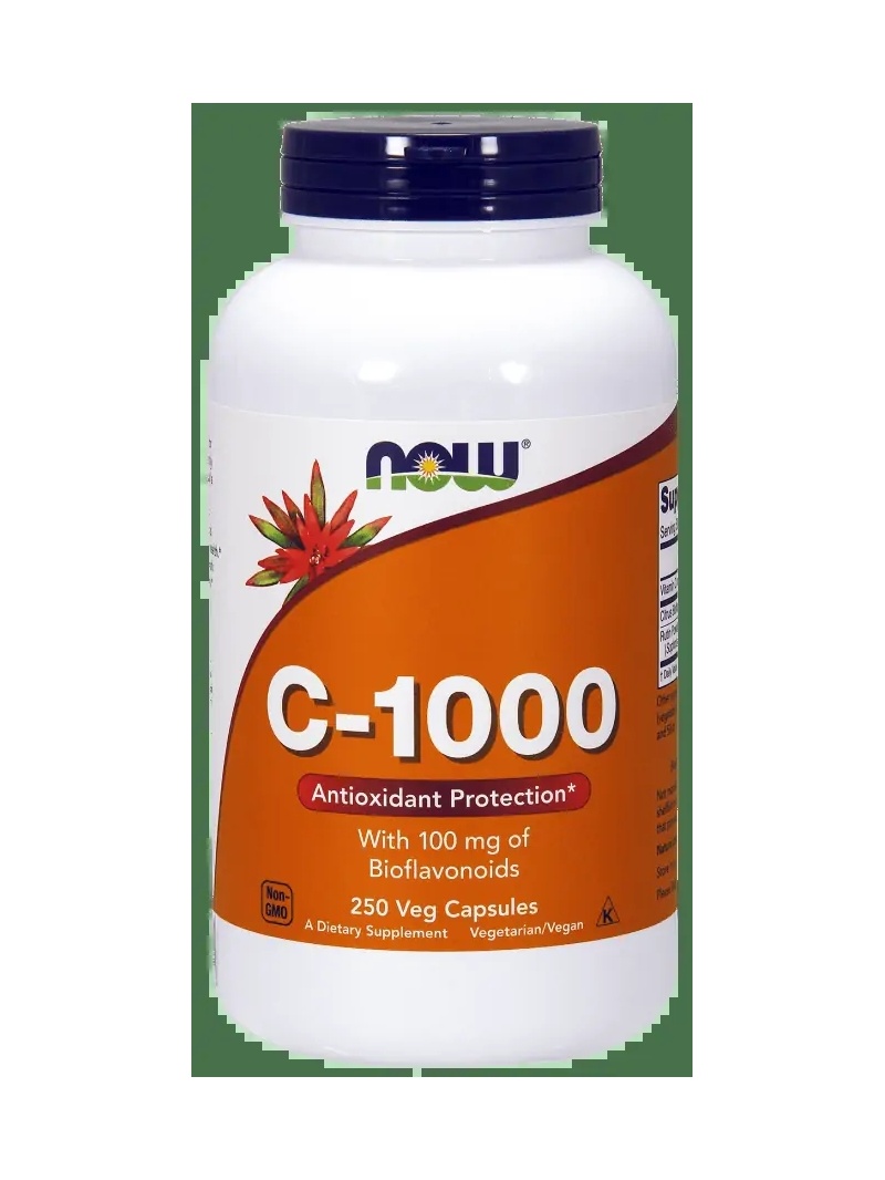 NOW FOODS Vitamín C-1000 s bioflavonoidmi 250 vegánskych kapsúl