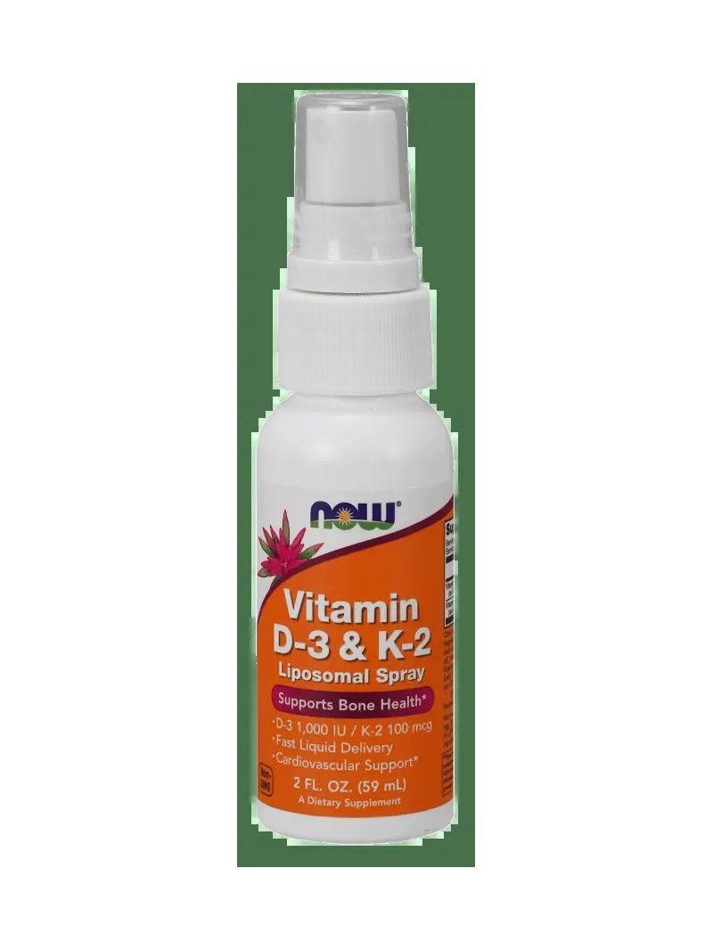 NOW FOODS Vitamín D3 & K2 Lipozomálny sprej 59 ml