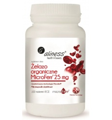 ALINESS Organic Iron MicroFerr 25 mg - 100 vegetariánskych tabliet