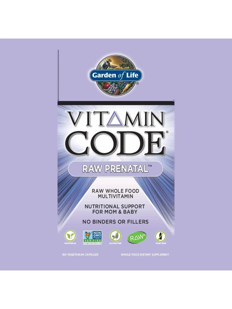 GARDEN OF LIFE Vitamínový kód RAW Prenatal - 180 vegetariánskych kapsúl