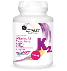 ALINESS Vitamín K2 MonoFORTE MK7 200 µg s Natto - 60 kapsúl