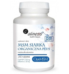 ALINES MSM Organic Sulphur PLUS OptiMSM - 180 tabliet