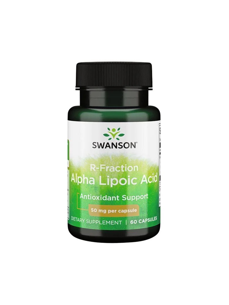 SWANSON Regular Strength R-Fraction Kyselina alfa-lipoová 50 mg – 60 mäkkých gélov