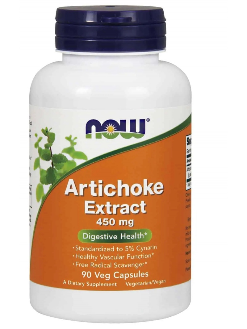 NOW FOODS Artičokový extrakt 450 mg (artičokový extrakt – podpora trávenia) 90 vegetariánskych kapsúl