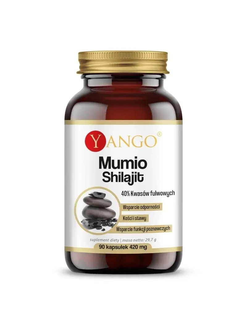 YANGO Mumio Shilajit 40 % fulvových kyselín – 90 vegánskych kapsúl