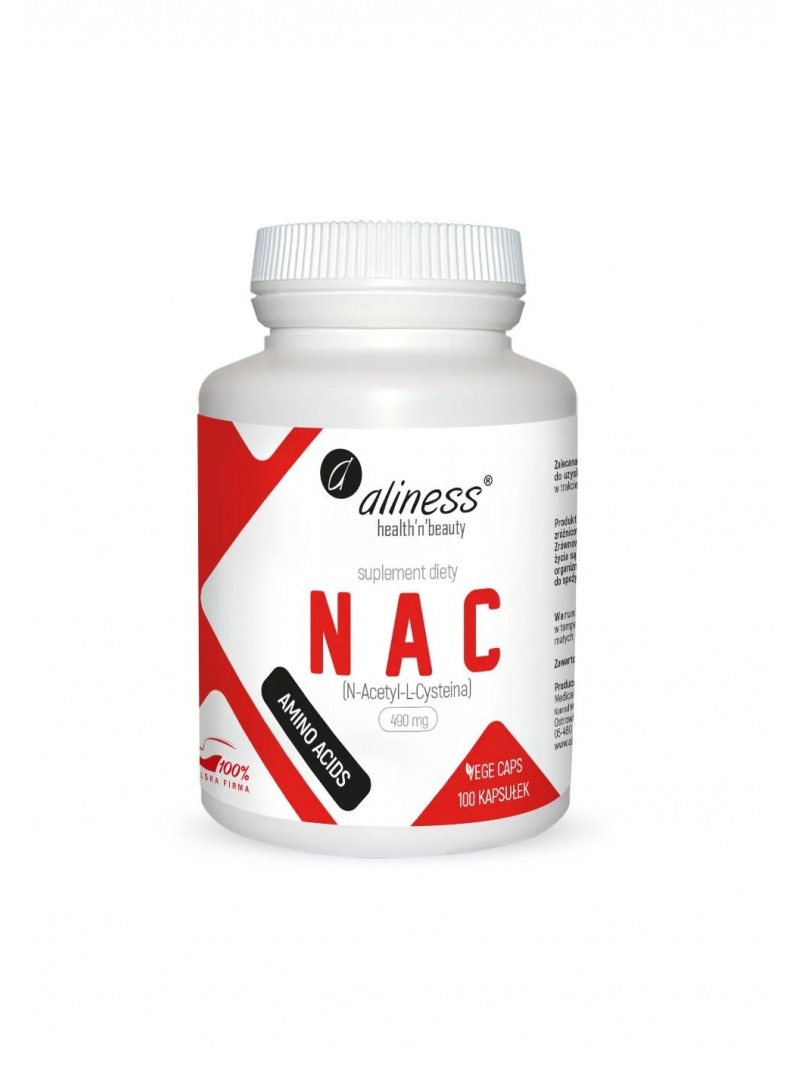 ALINESS NAC N-acetyl-L-cysteín 490 mg - 100 vegetariánskych kapsúl