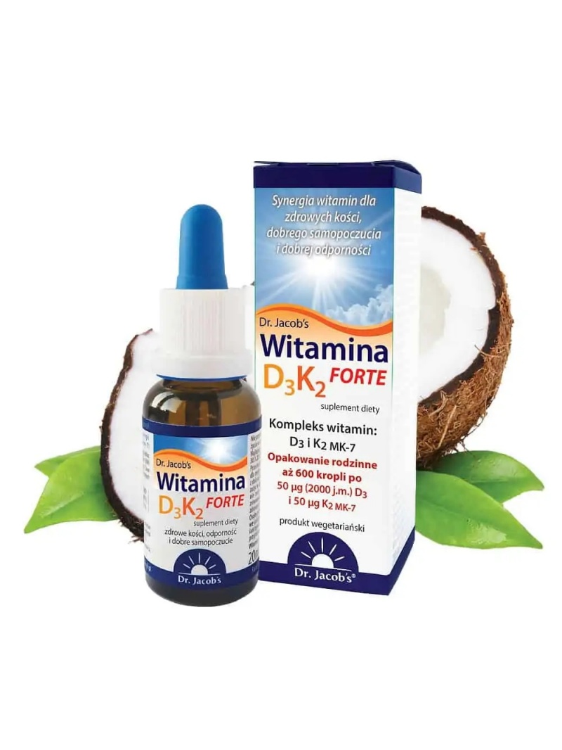 DR. JACOBS Vitamín D3K2 FORTE (imunita, pre kosti, zuby a svaly) 20ml