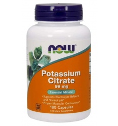 NOW FOODS Citrát draselný 99 mg (citrát draselný) 180 kapsúl