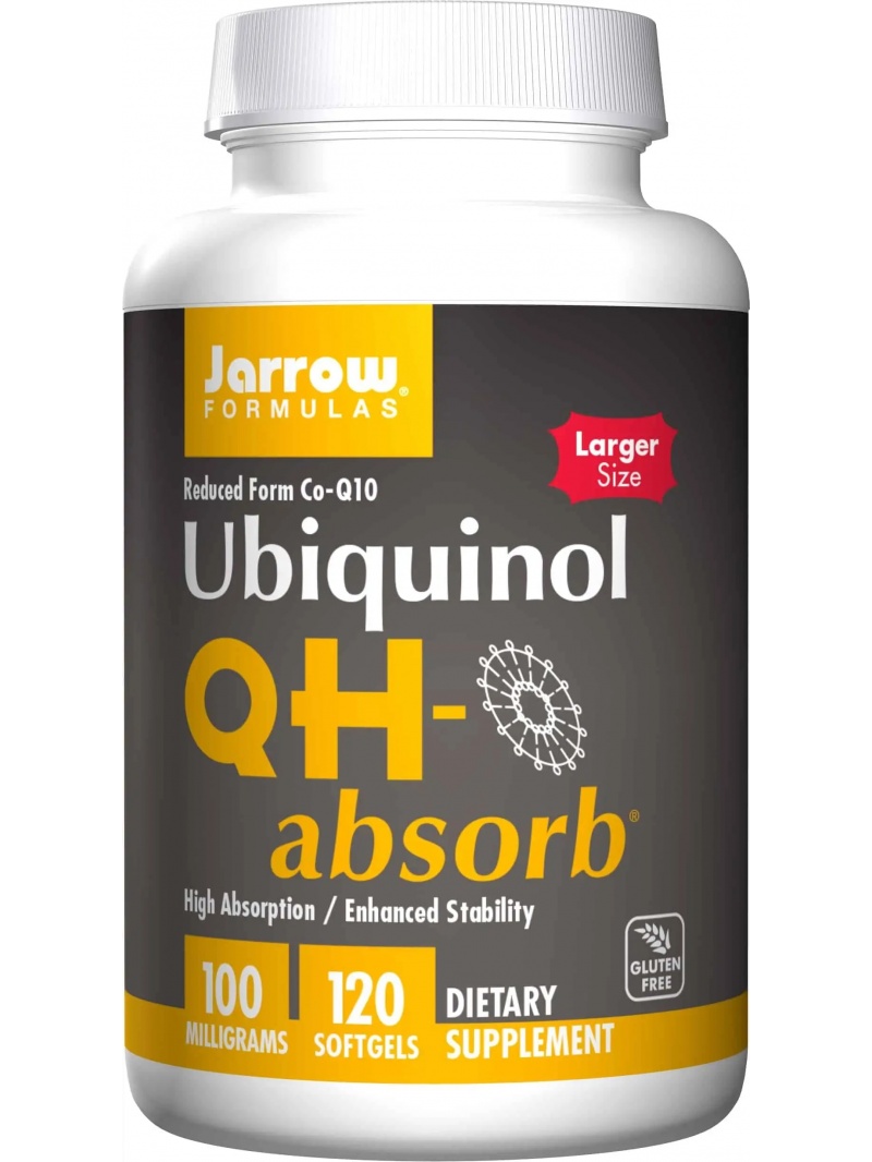 JARROW FORMULAS Ubiquinol QH-absorb (Ubiquinol) 100 mg – 120 mäkkých kapsulí