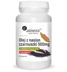 ALINESS Olej zo semien čiernej rasce 2% 500 mg (regulácia hladiny glukózy v krvi) 120 kapsúl