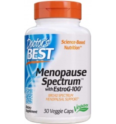 Najlepšie spektrum lekára pri menopauze s EstroG-100 (podpora menopauzy) 30 vegetariánskych kapsúl