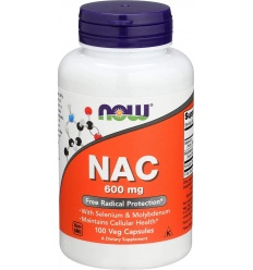 NOW FOODS NAC 600 mg (N-acetyl L-cysteín) 100 vegetariánskych kapsúl