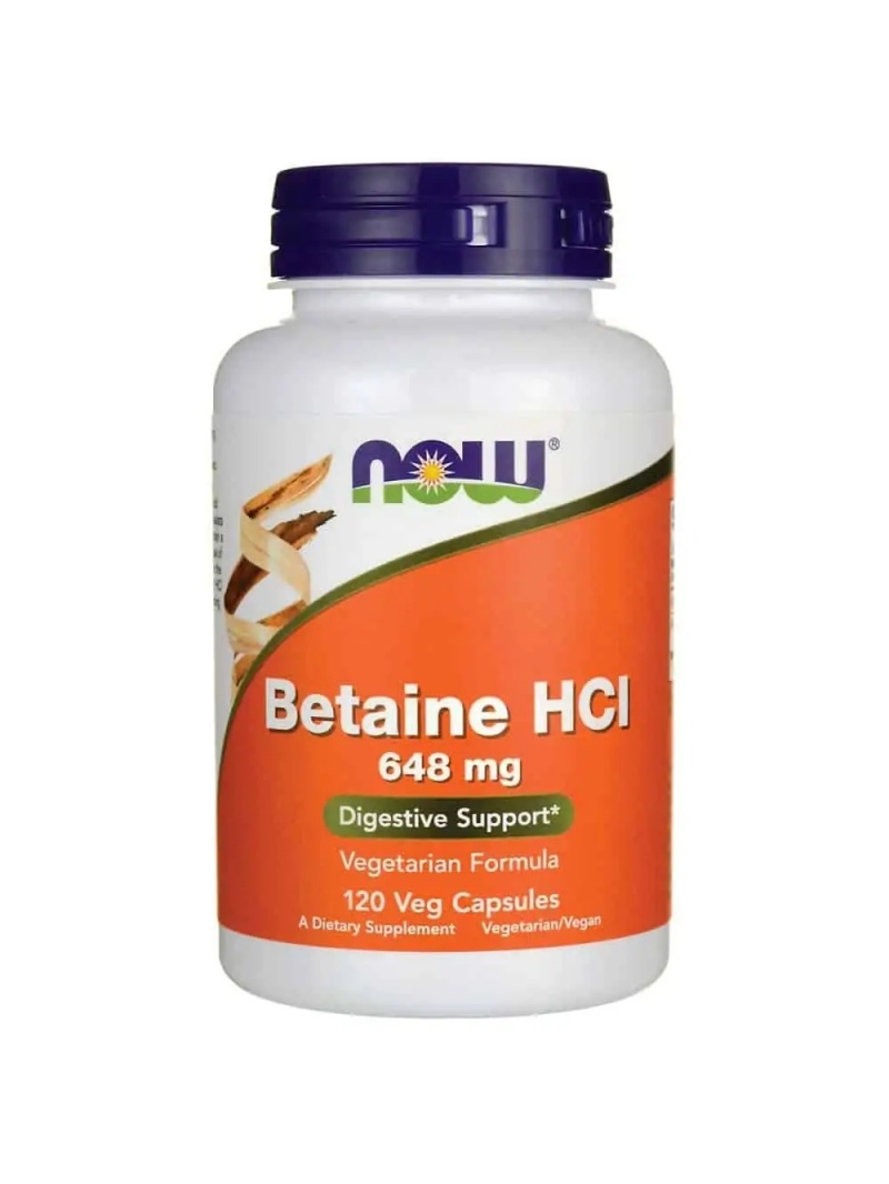 NOW FOODS Betain HCL 648 mg 120 vegetariánskych kapsúl