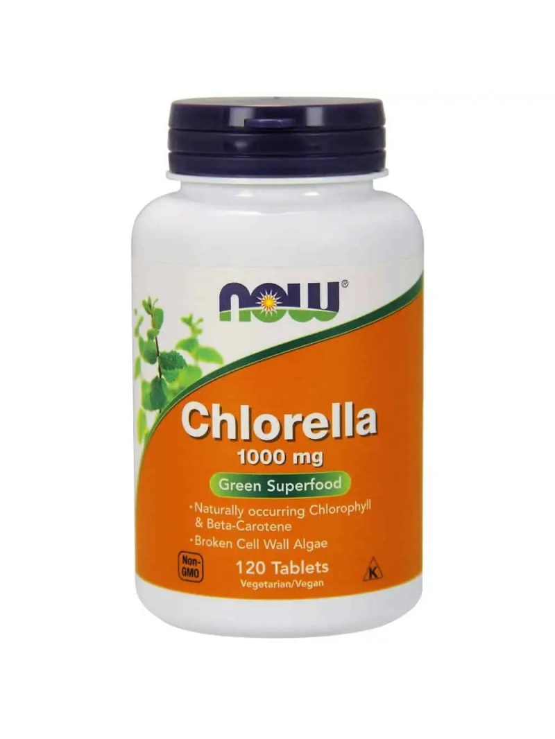 NOW FOODS Chlorella 1000 mg (imunitná, antioxidačná) 120 vegetariánskych tabliet