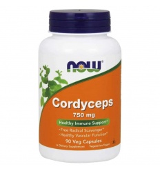 NOW FOODS Cordyceps 750 mg (Cordyceps, Cordyceps) 90 vegetariánskych kapsúl