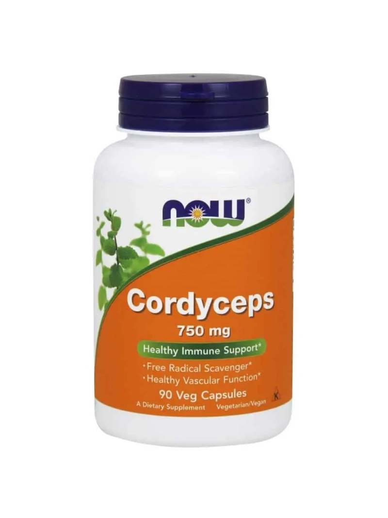 NOW FOODS Cordyceps 750 mg (Cordyceps, Cordyceps) 90 vegetariánskych kapsúl