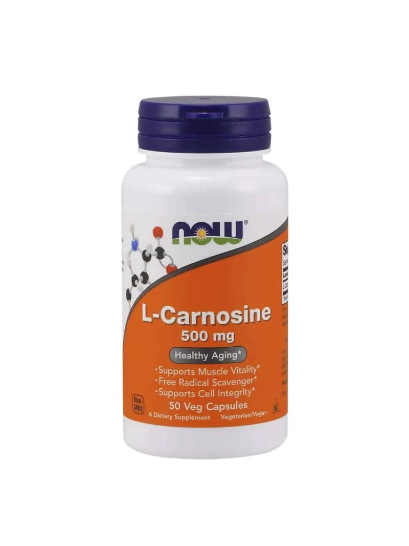 NOW FOODS L-Carnosine 500 mg (L-Carnosine) 50 vegetariánskych kapsúl