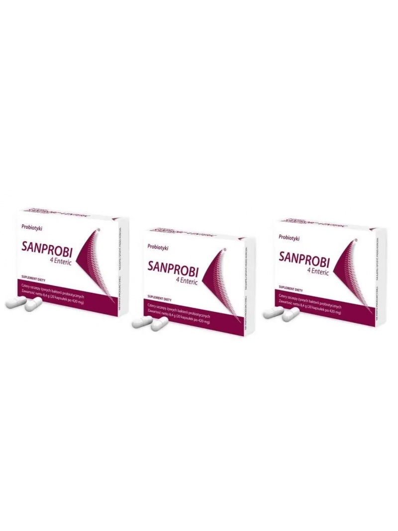 SANPROBI 4 Enteric (Probiotikum) 3 x 20 kapsúl
