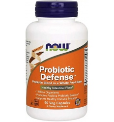 NOW FOODS Probiotická obrana (probiotická, gastrointestinálna) 90 vegetariánskych kapsúl