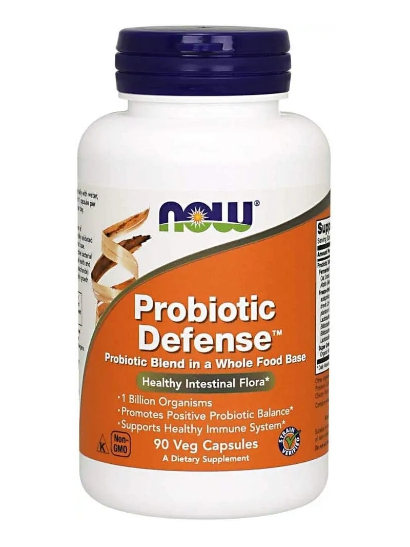 NOW FOODS Probiotická obrana (probiotická, gastrointestinálna) 90 vegetariánskych kapsúl