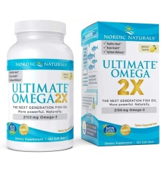 Nordic Naturals Ultimate Omega 2X Sport 2150 mg (Omega 3 NSF Certified for Sport) 120 sáčkov s citrónom