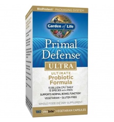 GARDEN OF LIFE Primal Defence ULTRA probiotická receptúra (Probiotikum - podpora zdravého a správneho pohybu čriev) 180 rastlinn