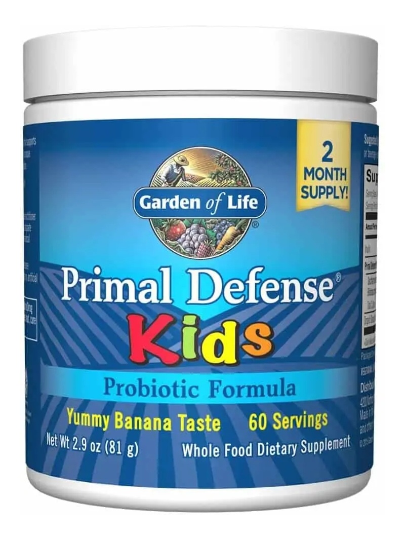 GARDEN OF LIFE Primal Defence Kids (Probiotikum pre deti) 81g Banánová príchuť