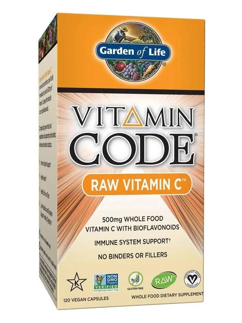 ZÁHRADA ŽIVOTA Vitamínový kód RAW Vitamín C 500 mg 120 vegetariánskych kapsúl