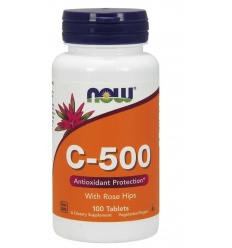 NOW FOODS Vitamín C-500 (vitamín C s divokou ružou) 100 tabliet