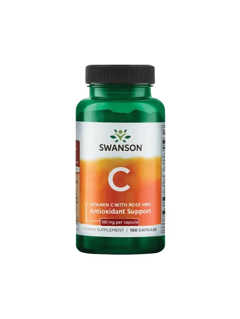 SWANSON Vitamín C s extraktom zo sipok 500 mg 100 kapsúl