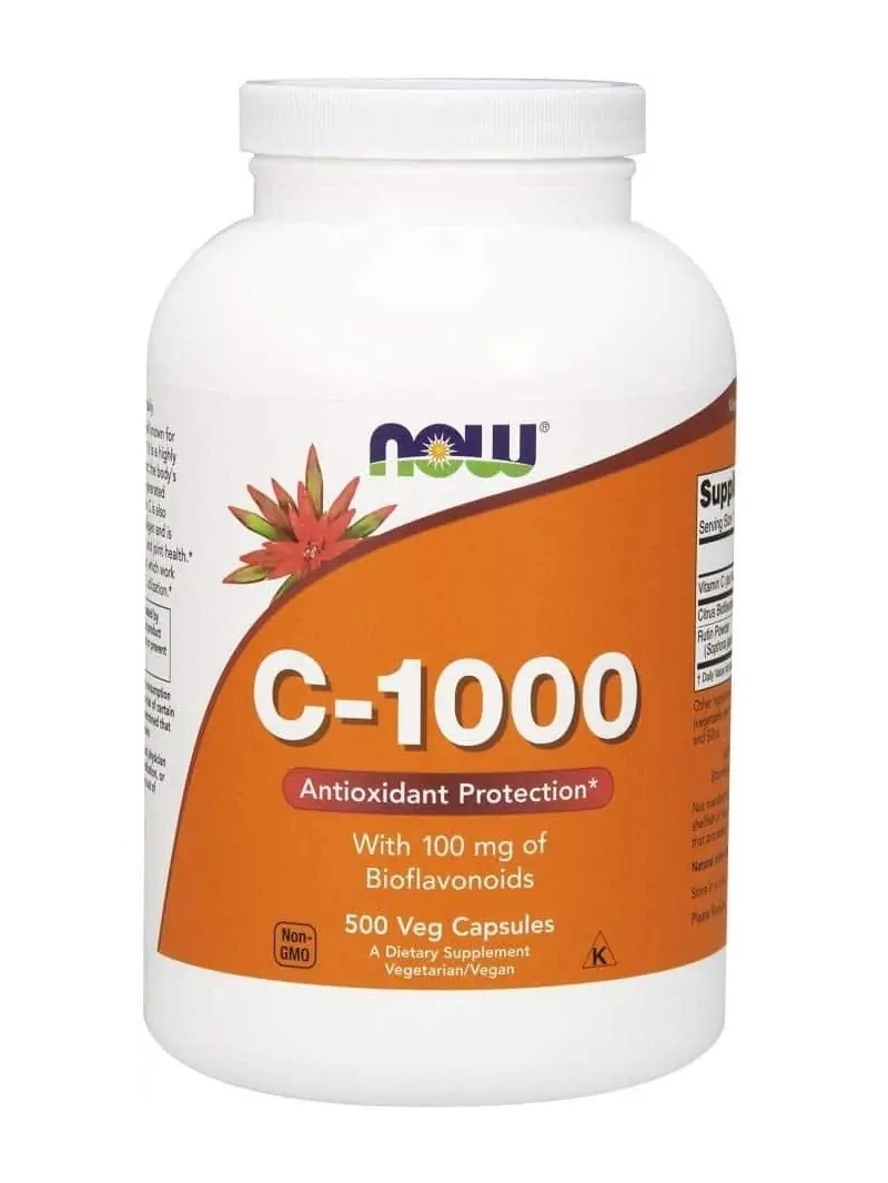 NOW FOODS Vitamín C-1000 s bioflavonoidmi 500 vegánskych kapsúl