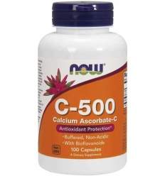 NOW FOODS Vitamín C-500 vápenatý askorbat-C 100 kapsúl