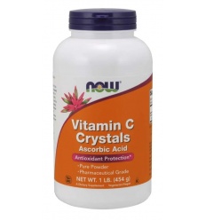 NOW FOODS Kryštály vitamín C (vitamín C - kyselina askorbová) 454g Vegan