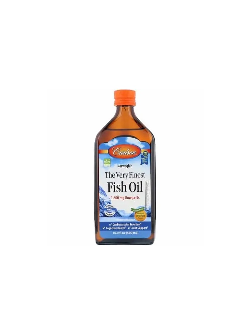 CARLSON LABS Najjemnejší rybí olej prírodný pomaranč (Omega-3, EPA, DHA) 500 ml