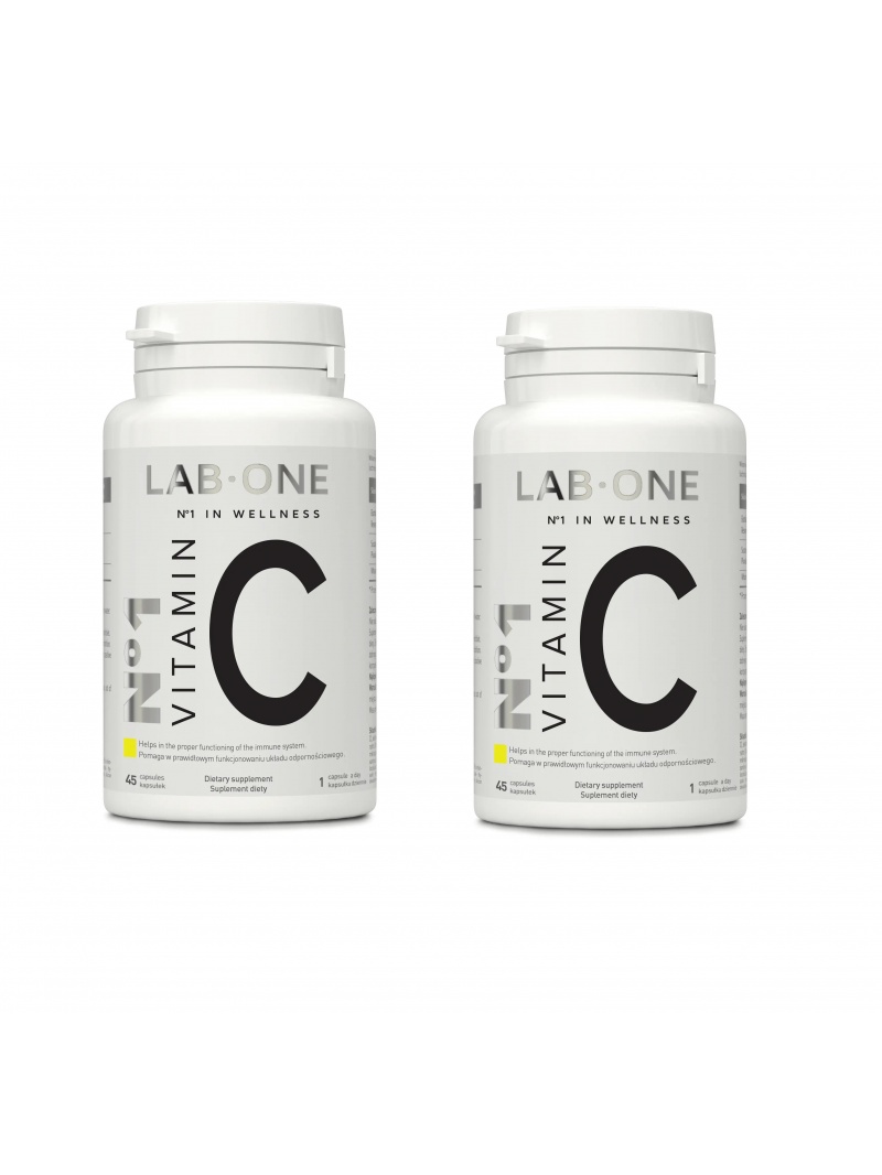 LAB ONE N°1 Vitamín C (vitamín C, Imunita) 1000 mg 2 x 45 kapsúl