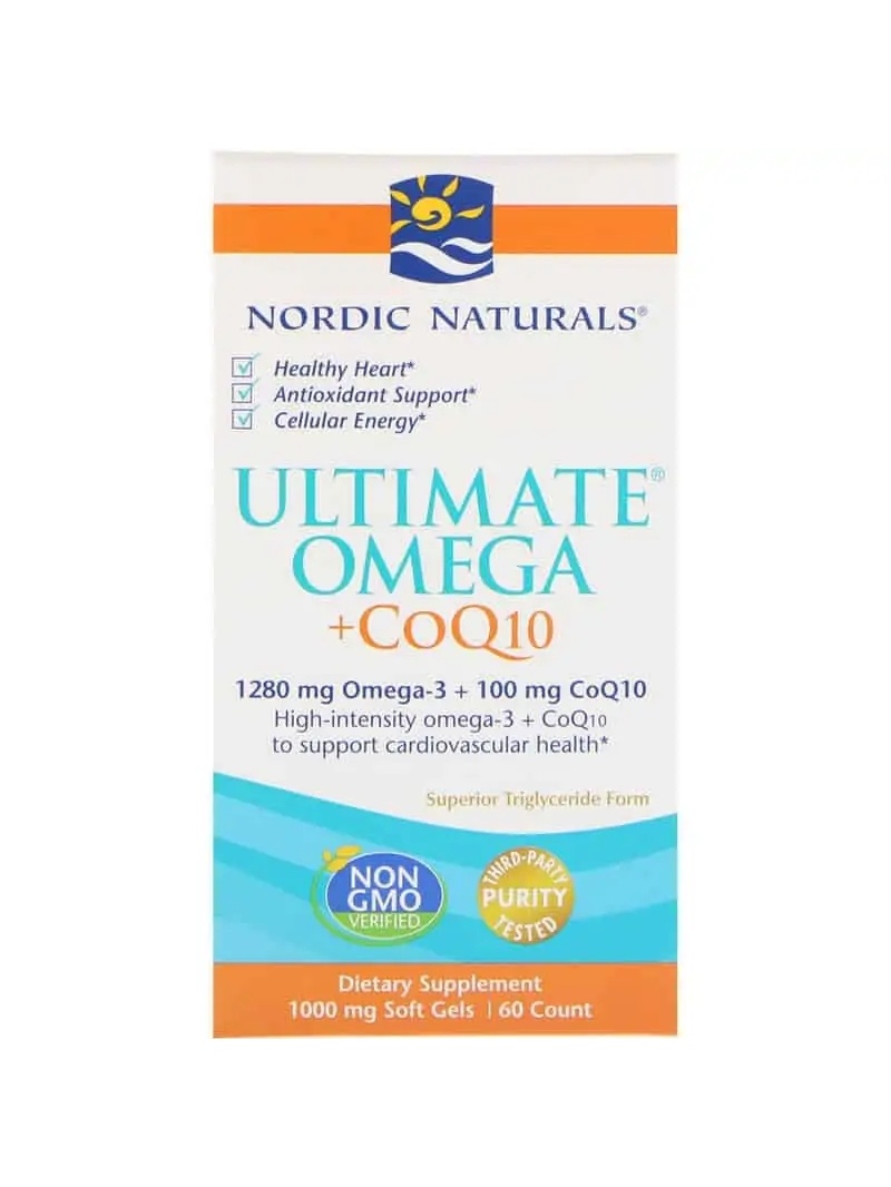 NORDIC NATURALS Ultimate Omega + CoQ10 100 mg (Omega-3, Coenzým Q10) 60 mäkkých kapsúl