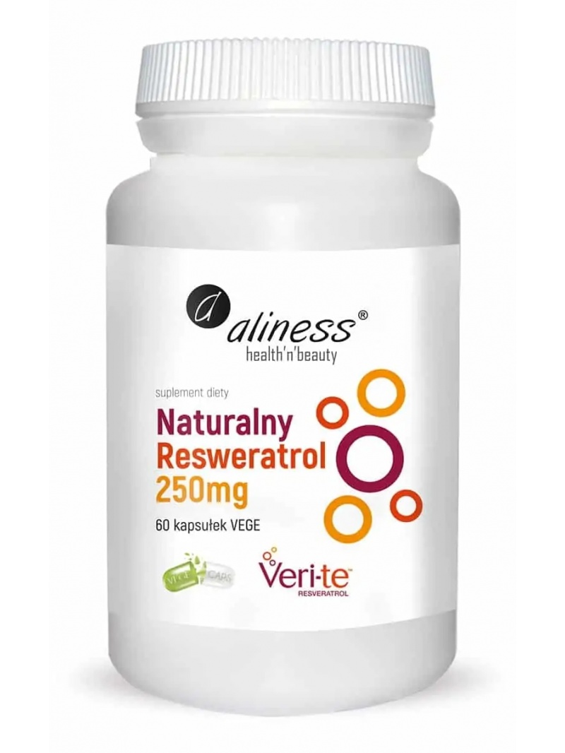 ALINES prírodný resveratrol Veri-Te (Resveratrol) 250 mg 60 vegetariánskych kapsúl
