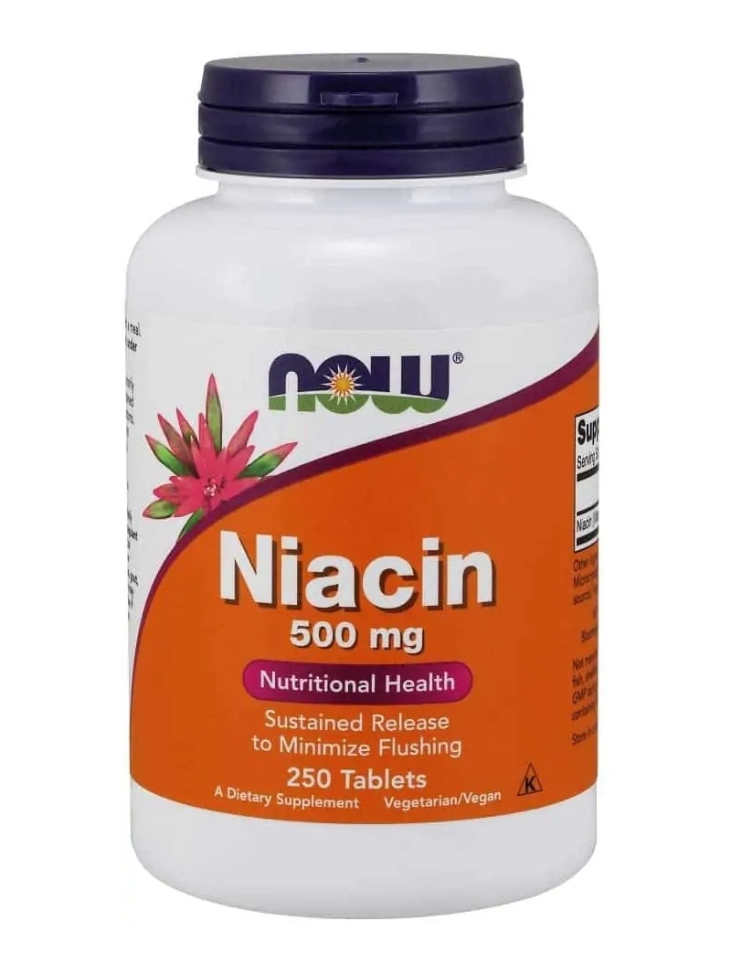 NOW FOODS Niacín 500 mg (Niacín) Vitamín B3 250 tabliet