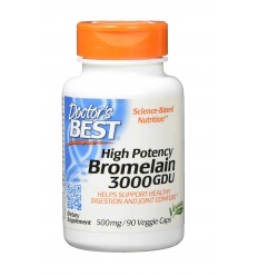 Lekársky najlepší vysoko učinný bromelaín 3000 GDU (bromelaín) 90 vegetariánskych kapsúl