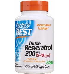 Najlepší Trans-Resveratrol s Resvinolom 200 mg (Resveratrol) 60 vegetariánskych kapsúl
